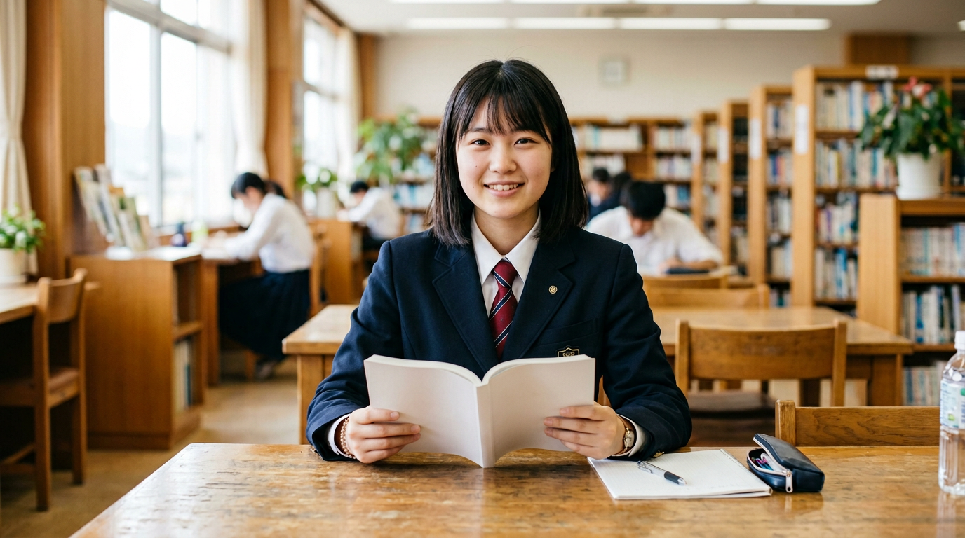 高校生在学イメージ（実在の特定個人ではありません）