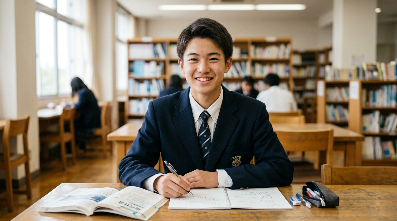 高校生在学イメージ（実在の特定個人ではありません）